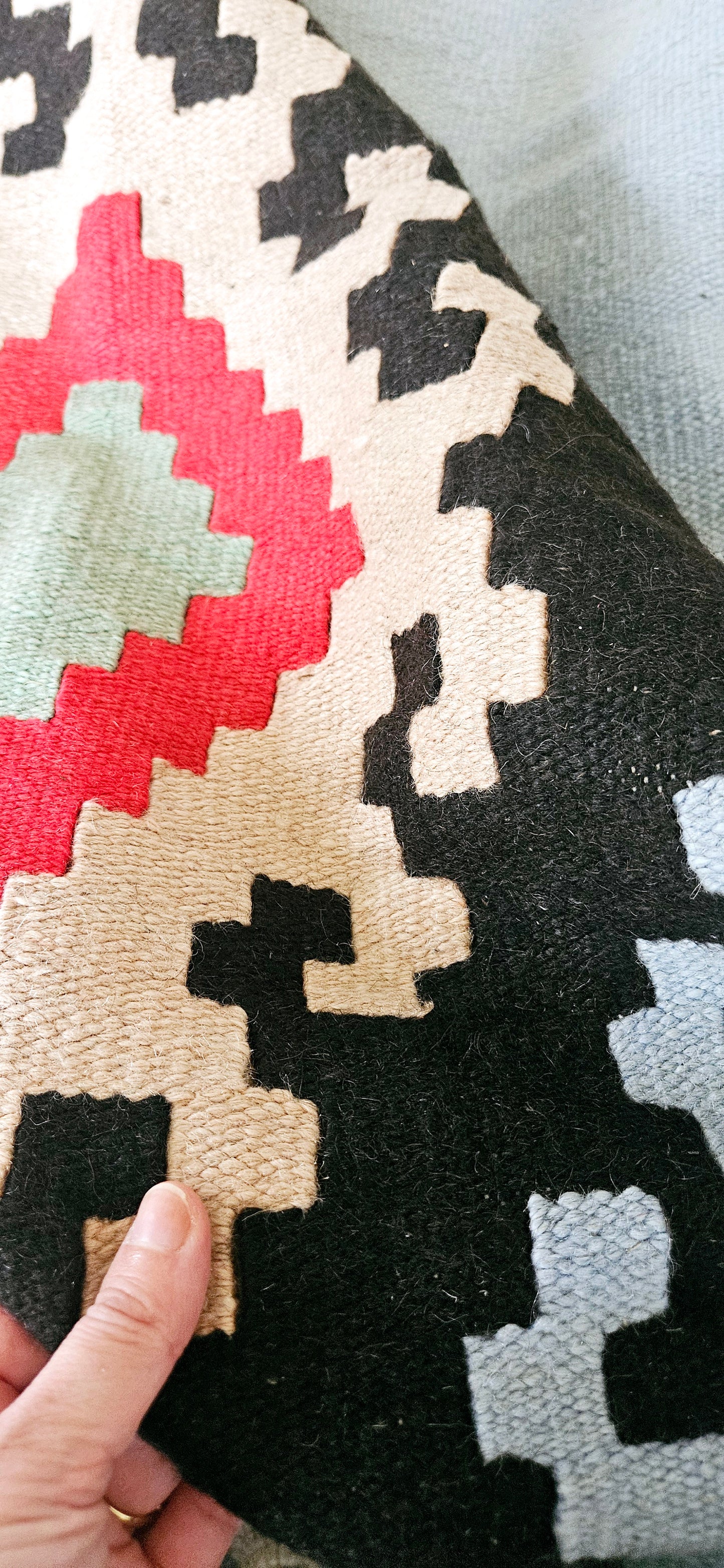 Sky Blue Handwoven Kilim