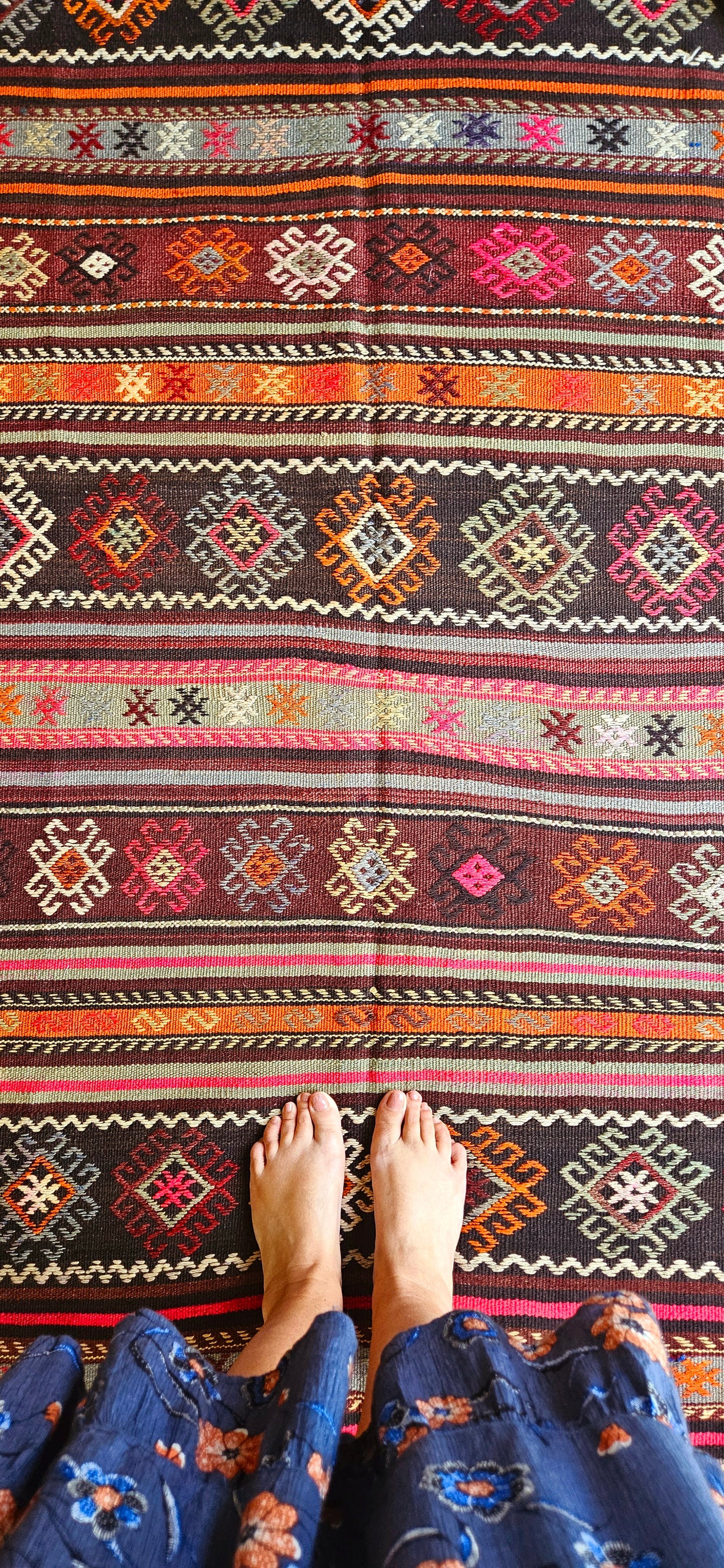 Vintage Cicim, embroidered Kilim