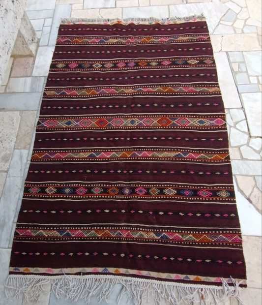 Vintage Maroon Kilim