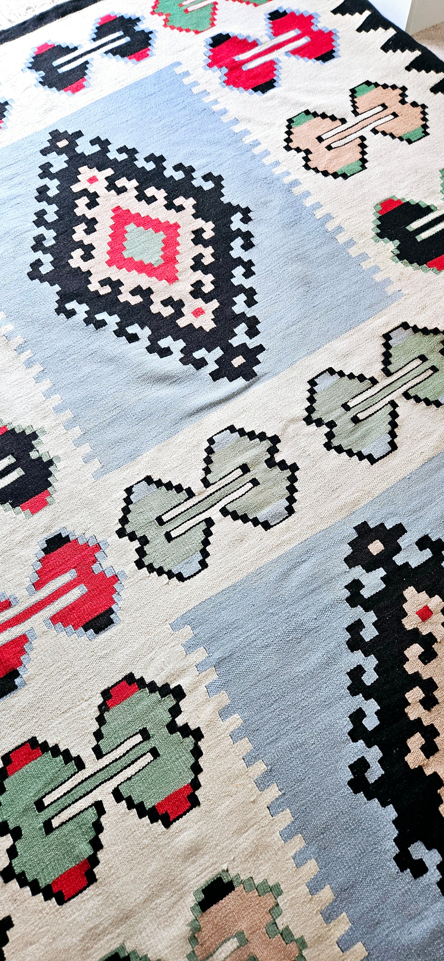 Sky Blue Handwoven Kilim
