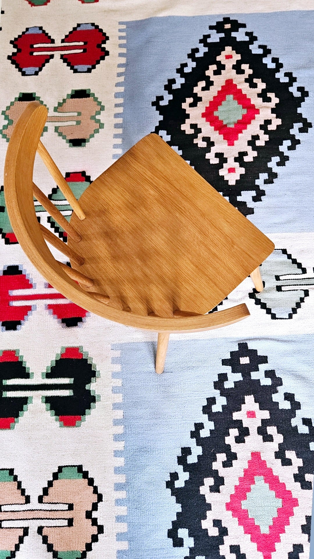 Sky Blue Handwoven Kilim