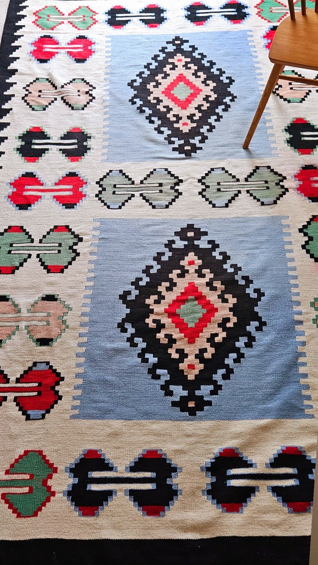 Sky Blue Handwoven Kilim