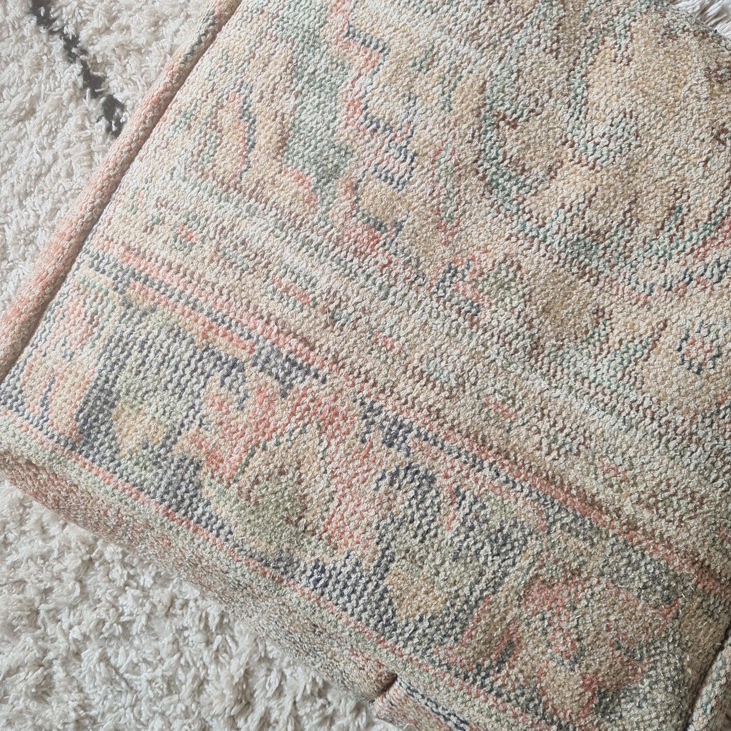 Rustic poufe, floor cushion