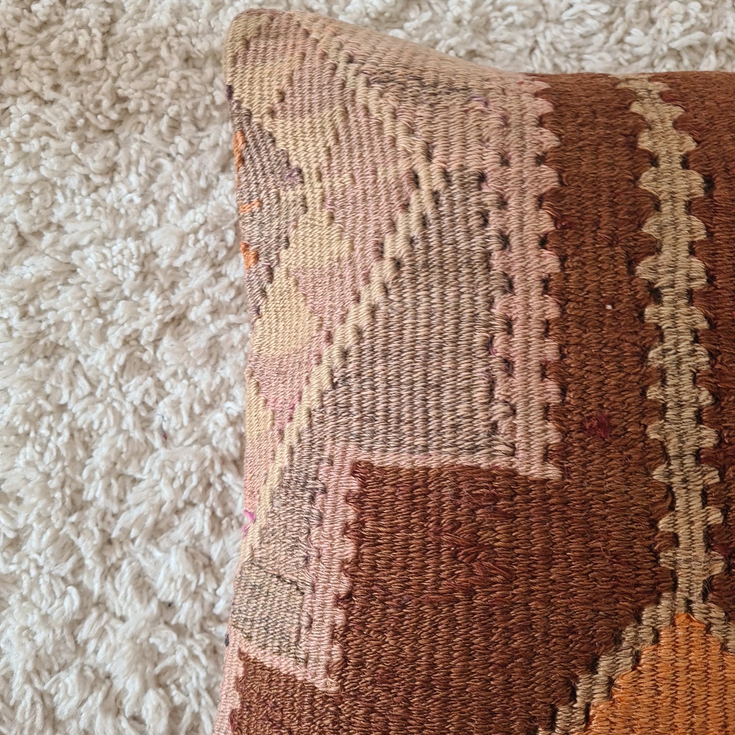 Earthy kilim cushion cover