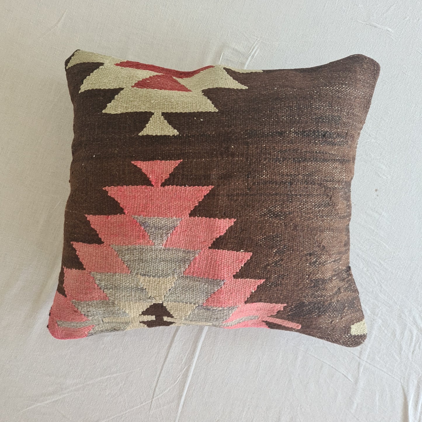 Striking bright kilim cushion cover