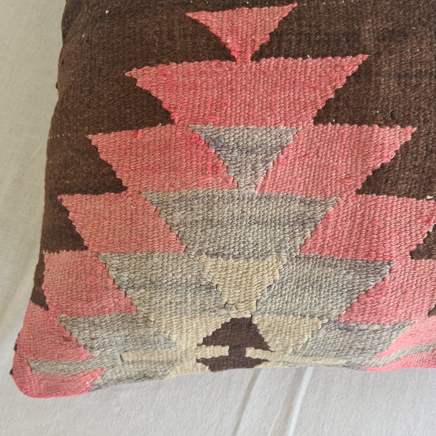 Striking bright kilim cushion cover