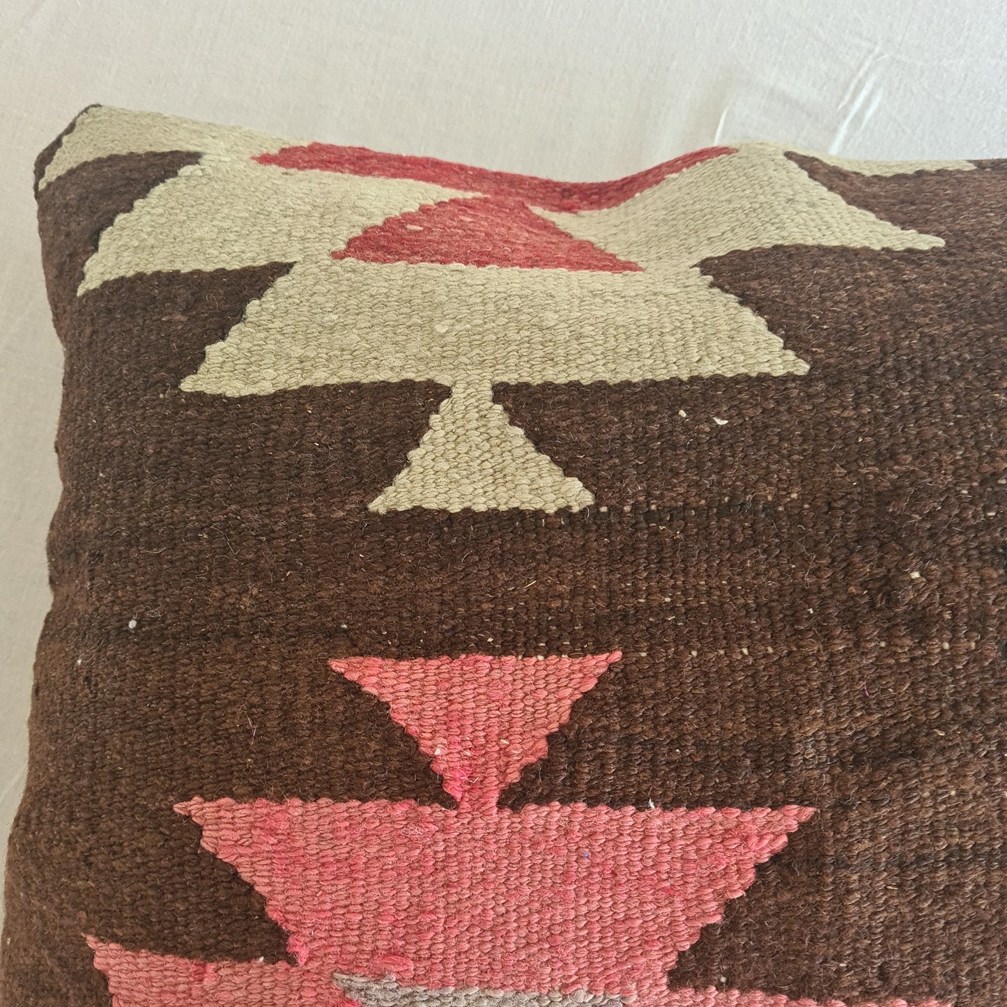 Striking bright kilim cushion cover