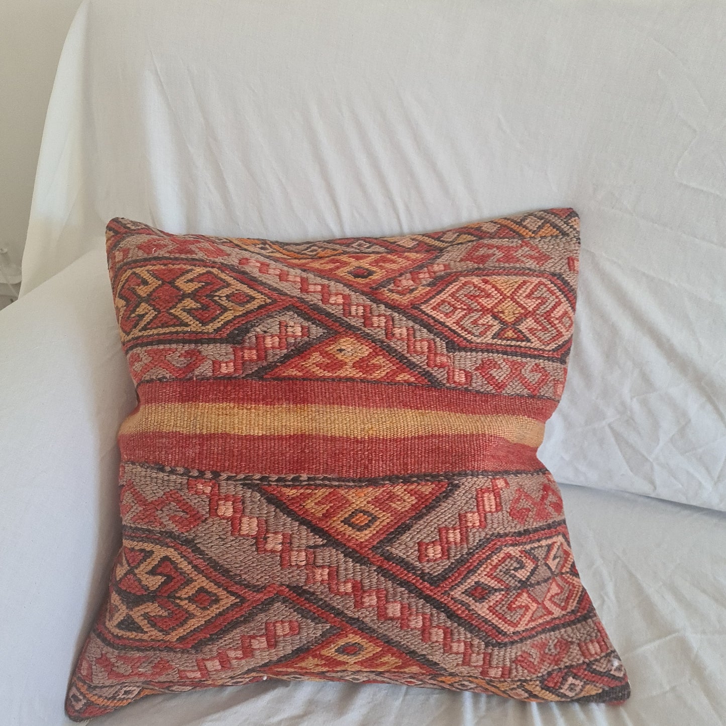 Red kilim cushion cover