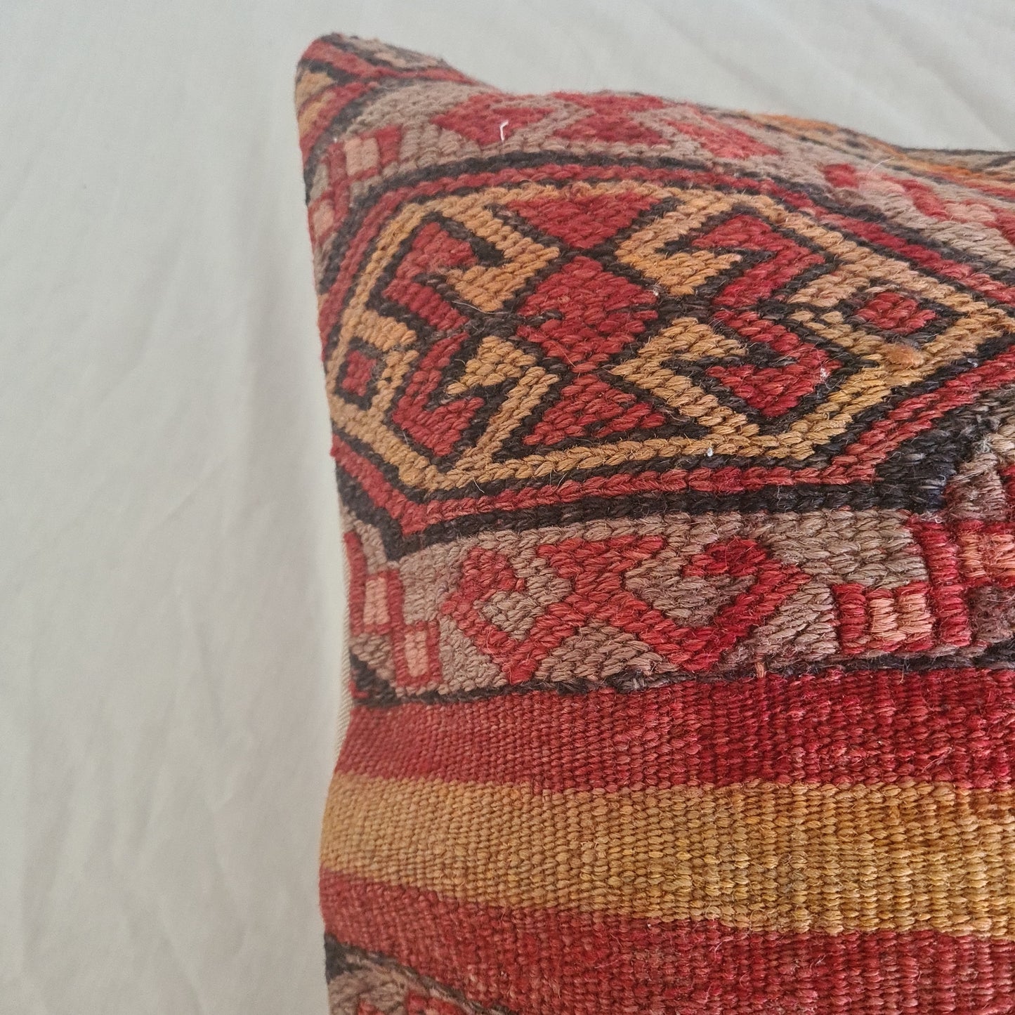 Red kilim cushion cover