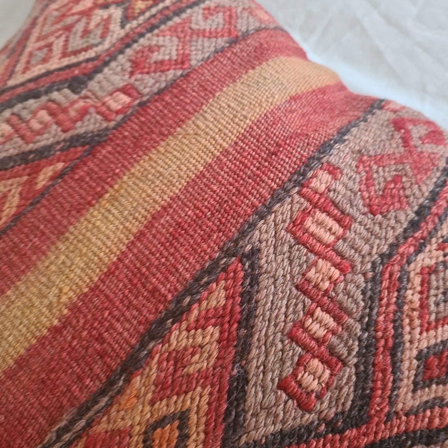 Red kilim cushion cover