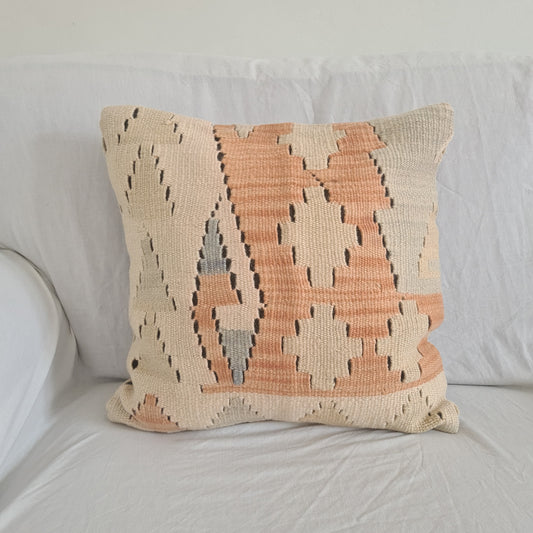 Peachy Kilim cushion cover