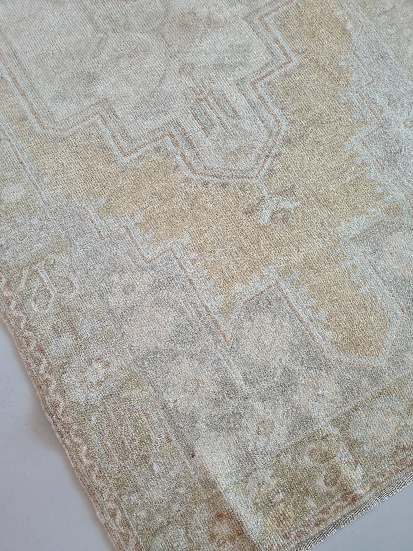 Vintage organic wool rug