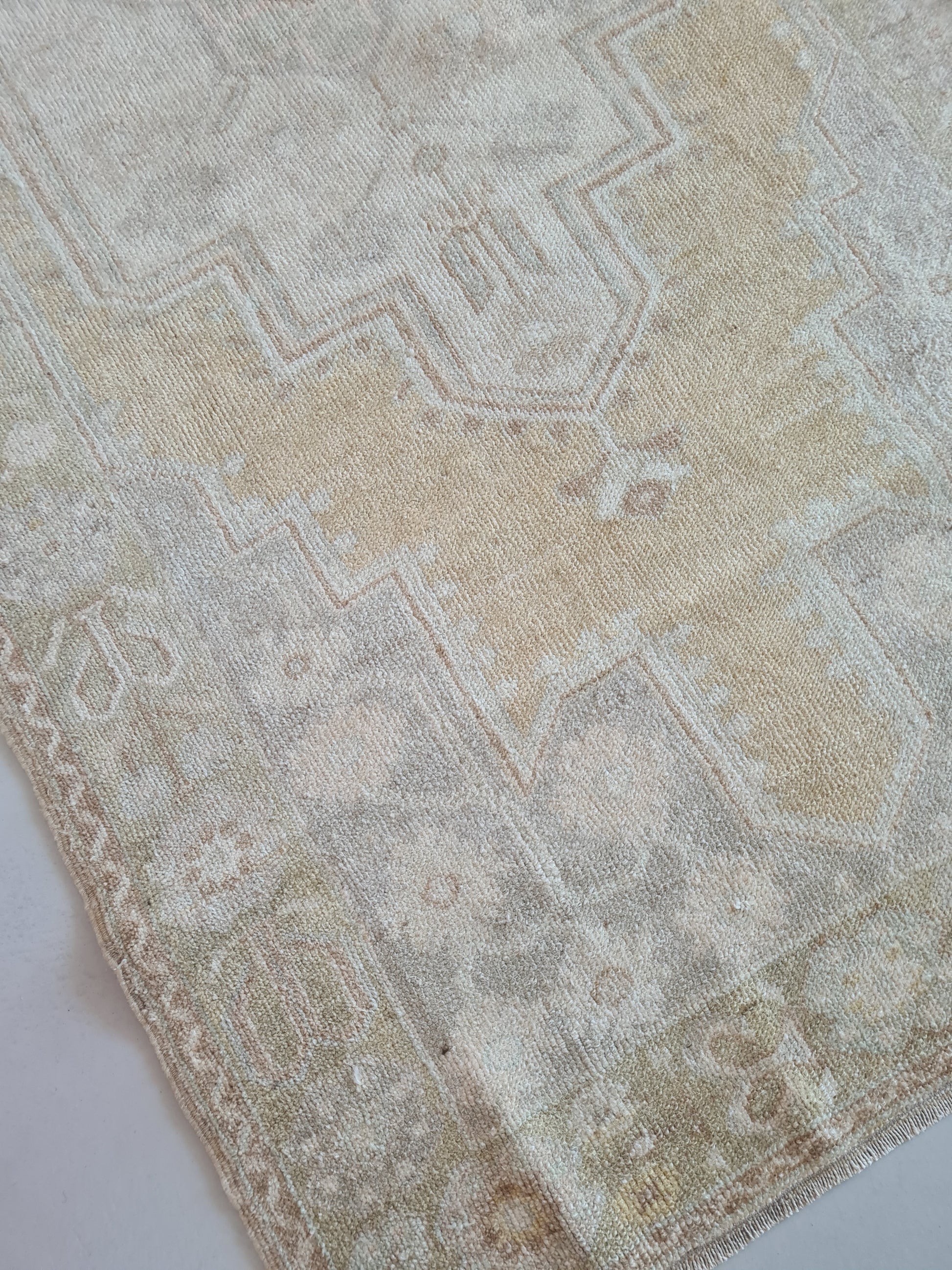 Vintage organic wool rug