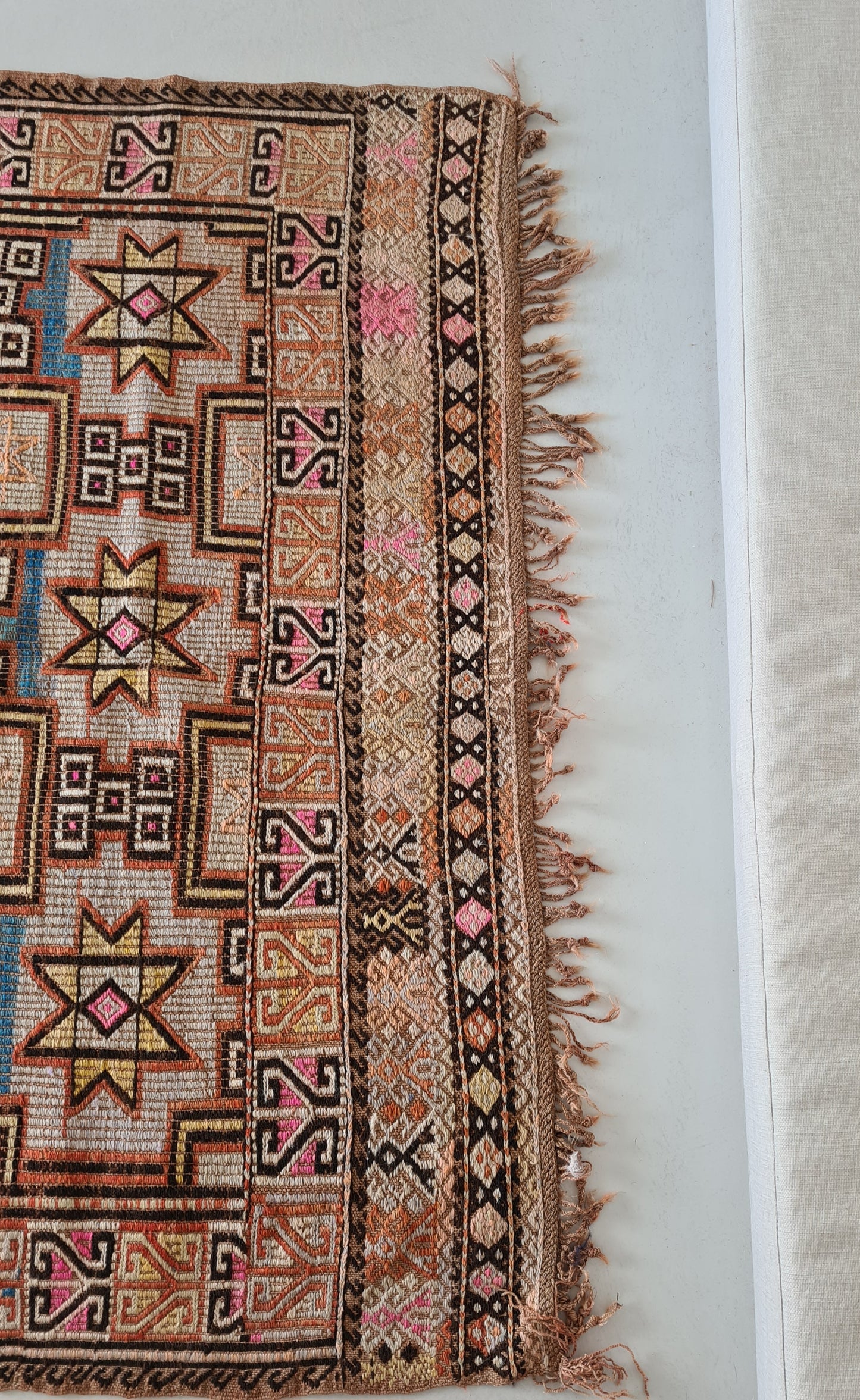 Vintage Eight point star kilim