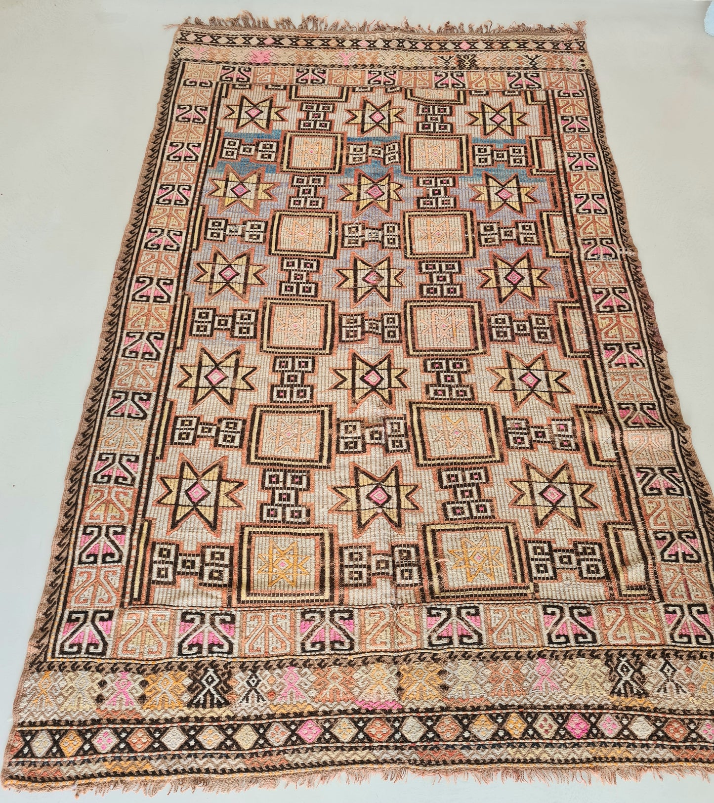 Vintage Eight point star kilim