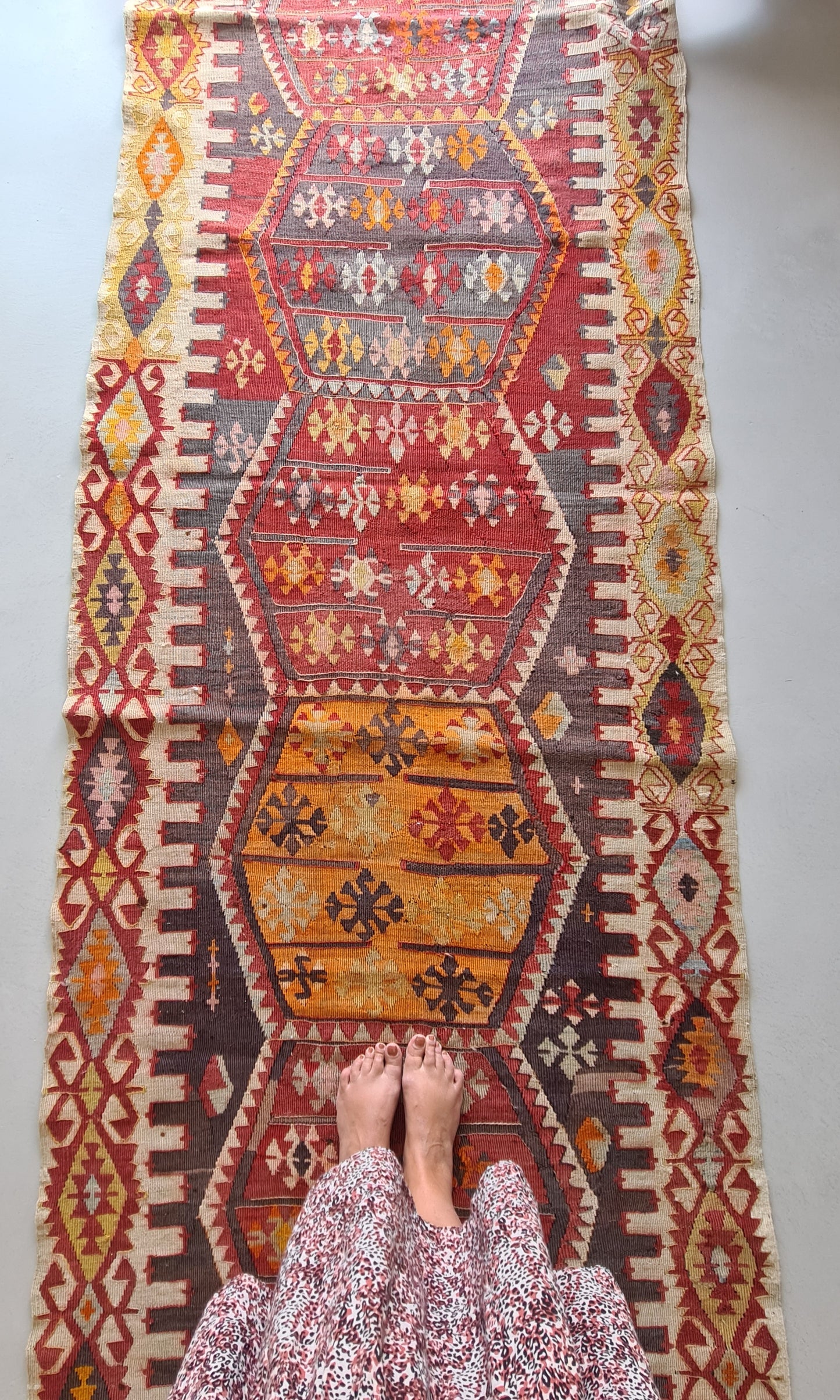 Vintage Turkish Sivas Kilim