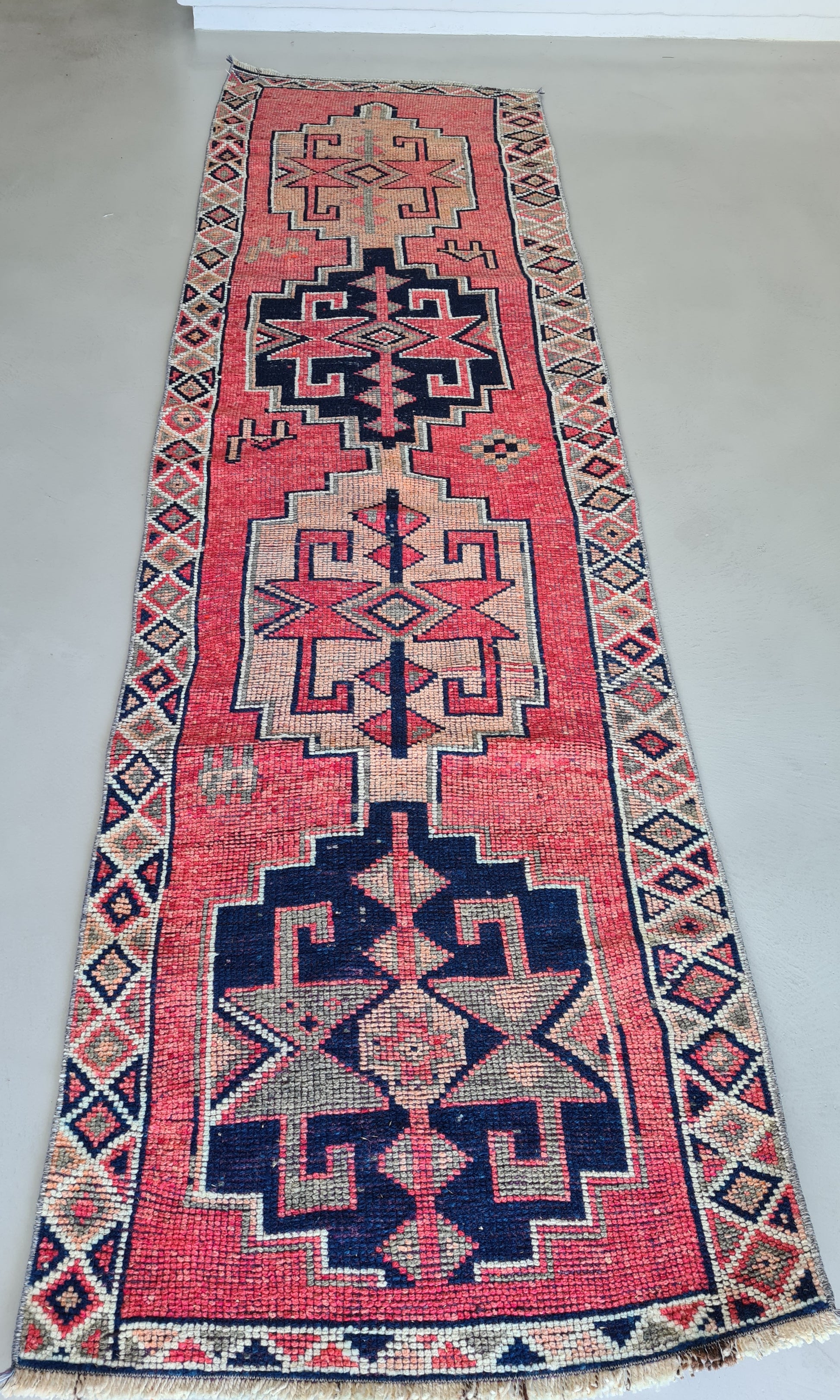 Vintage boho Turkish rug