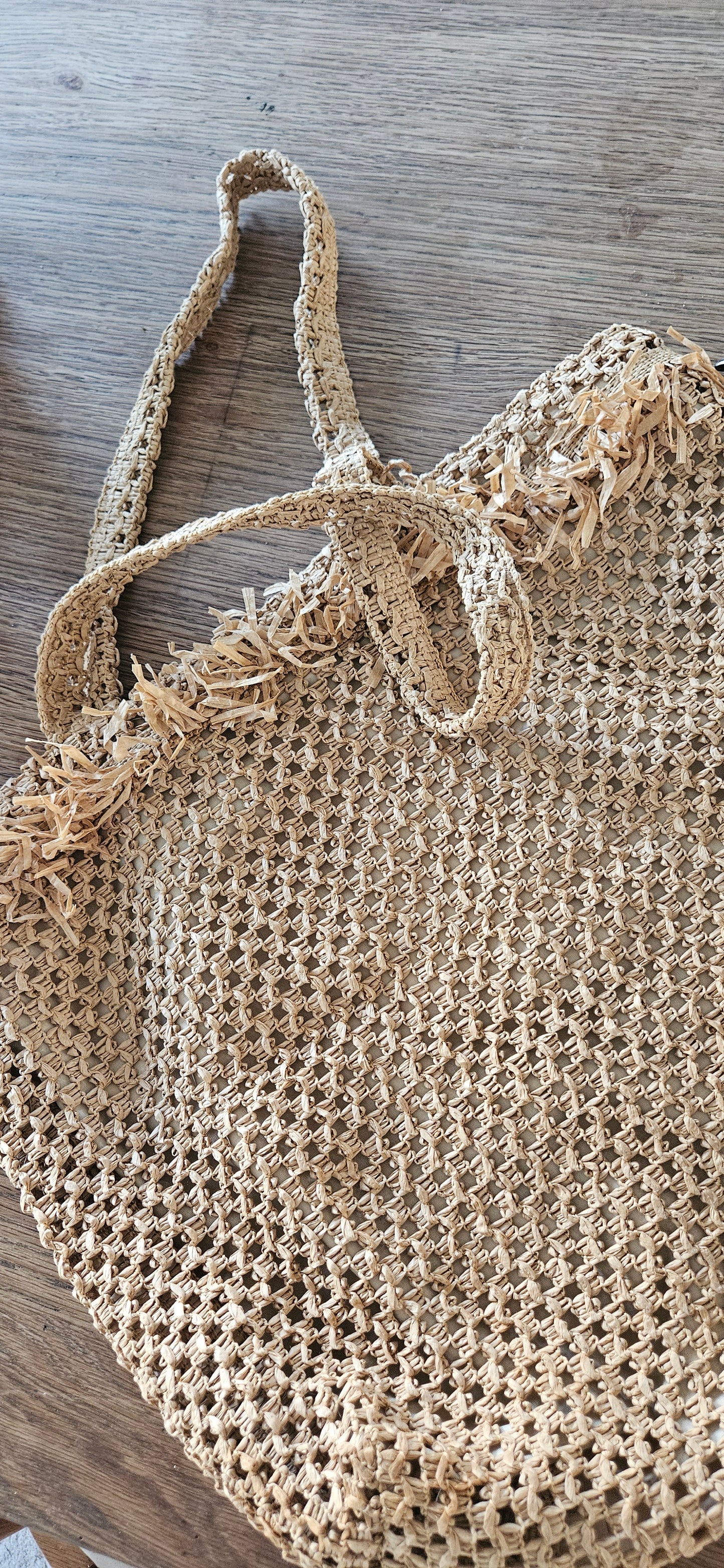 Vintage 70s woven tote bag