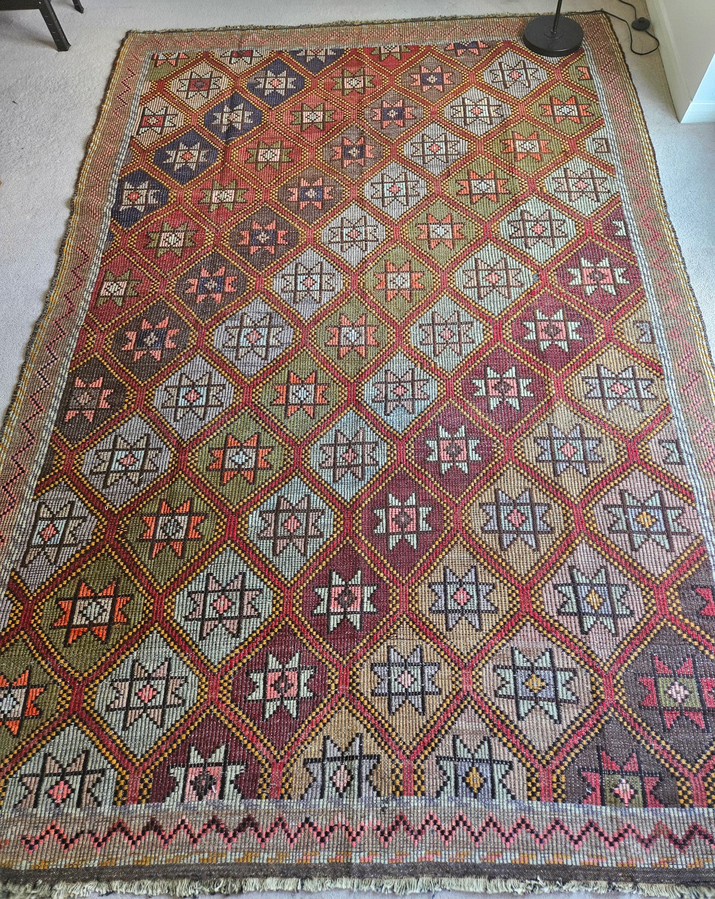 Warm star cicim, vintage kilim.