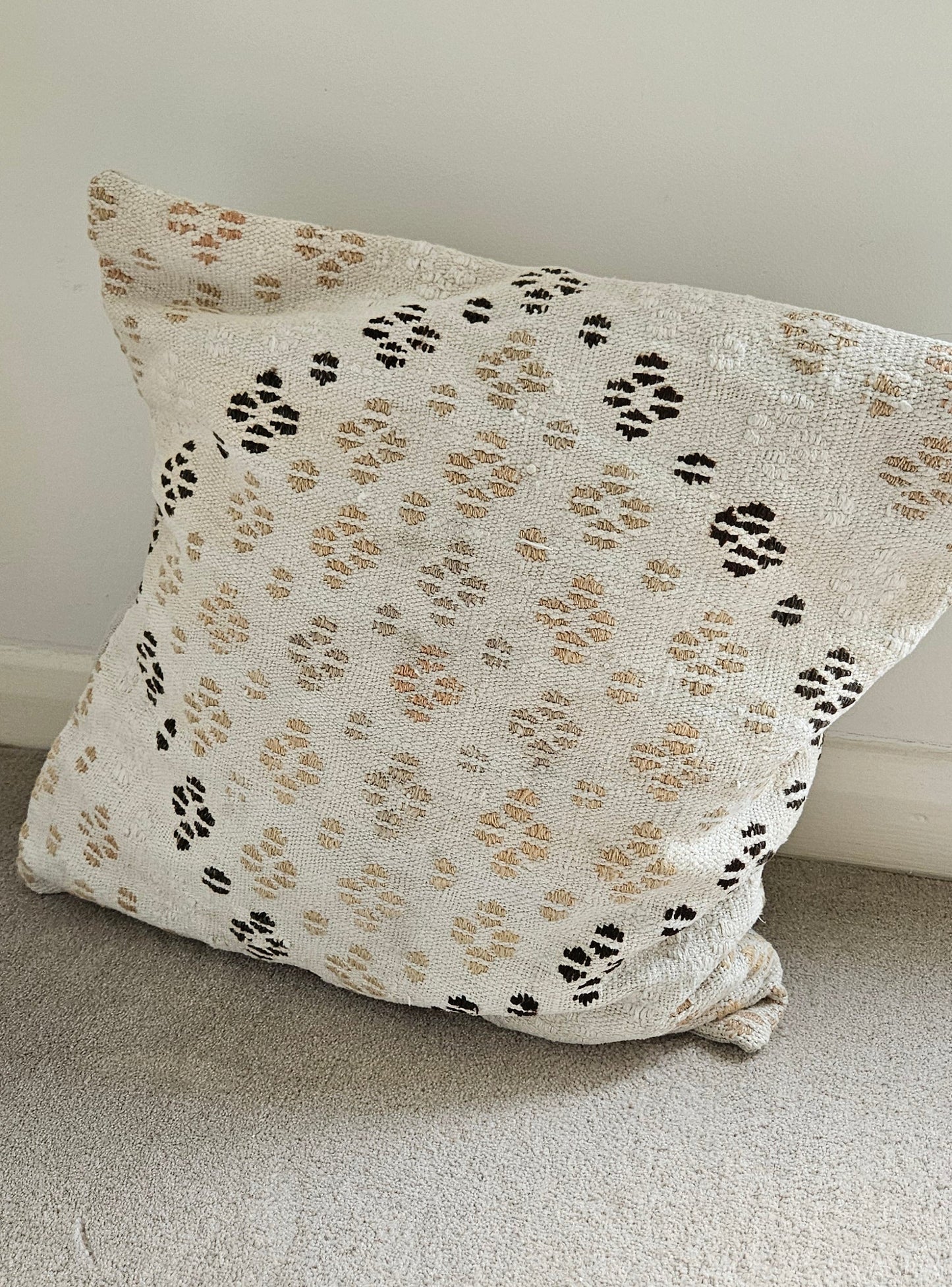 Hand embroidered kilim cushion cover.