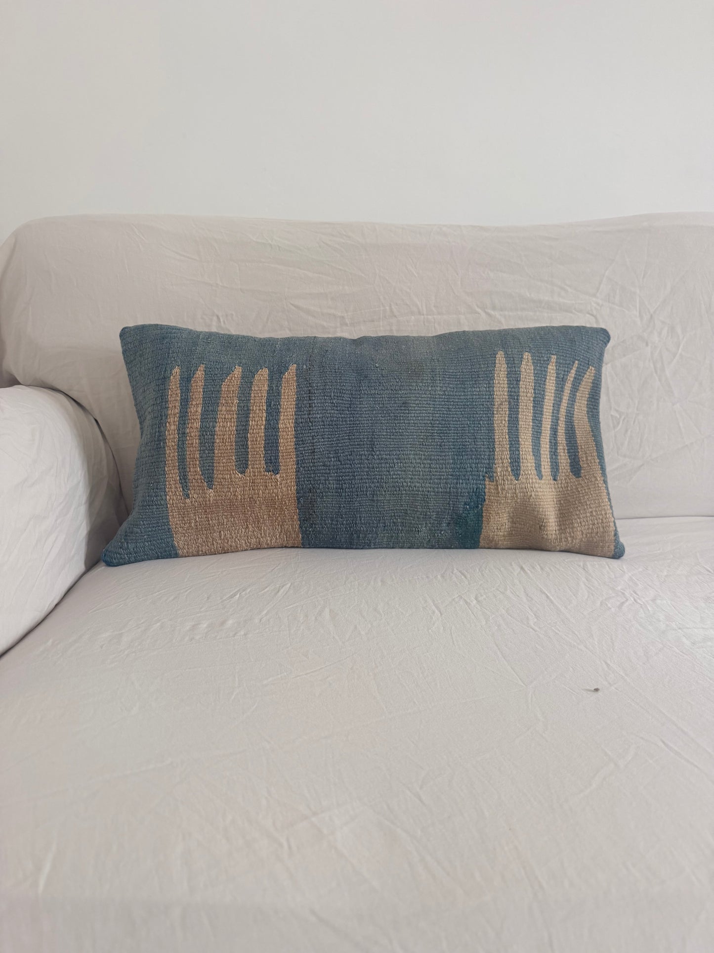 Vintage kilim lumbar cushion