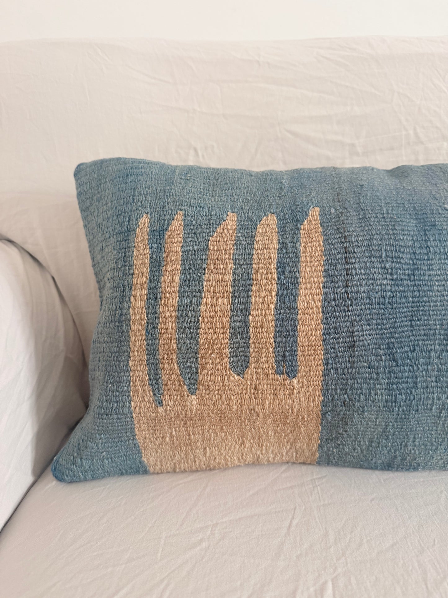 Vintage kilim lumbar cushion