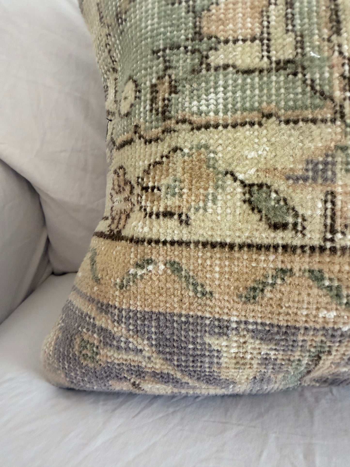 Vintage rug cushion