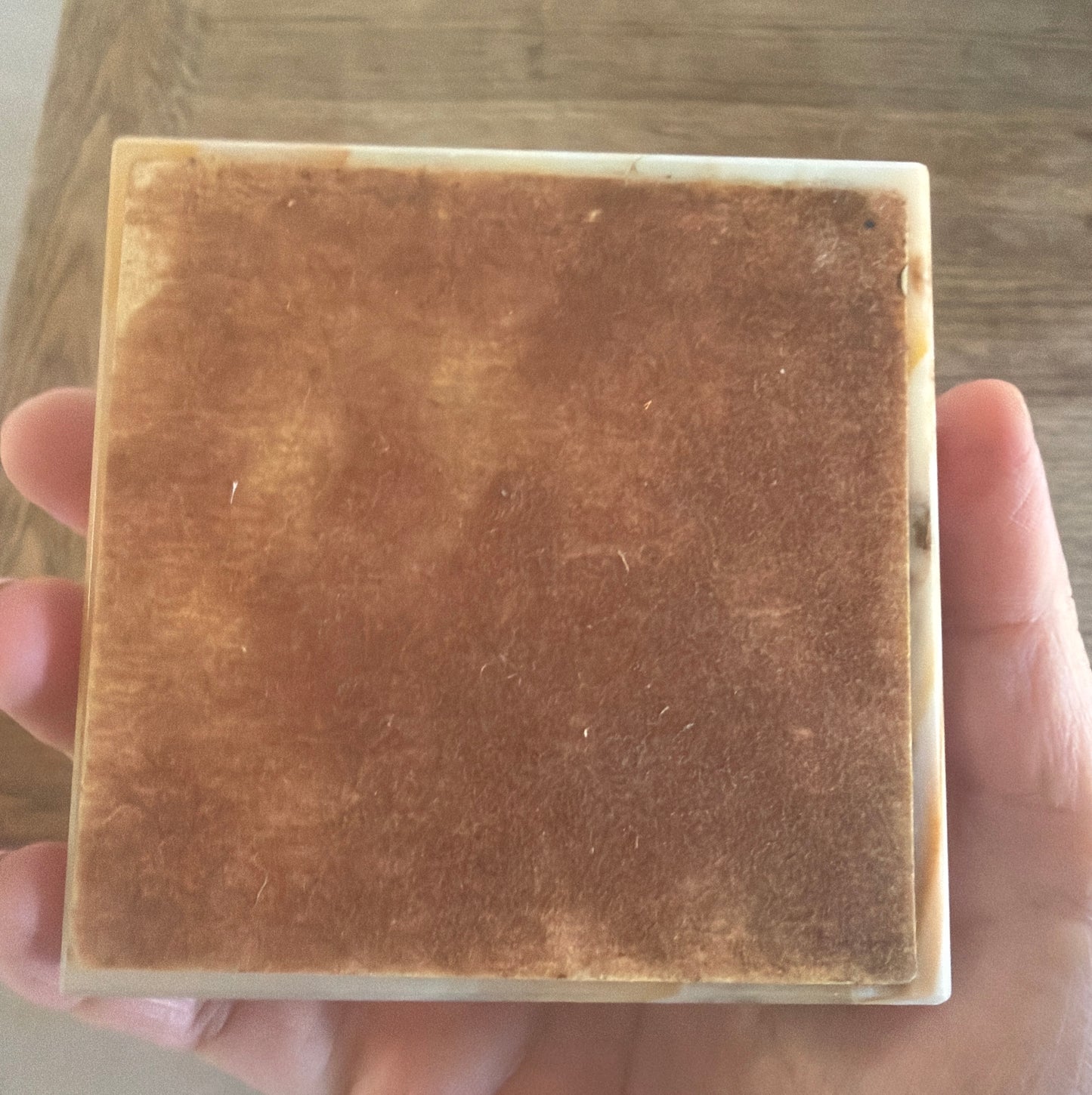 Vintage honey stoned trinket dish.