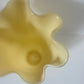 Vintage Buttery Yellow Art Glass Vase – Ruffled Edge