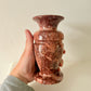 Vintage red onyx marble vase