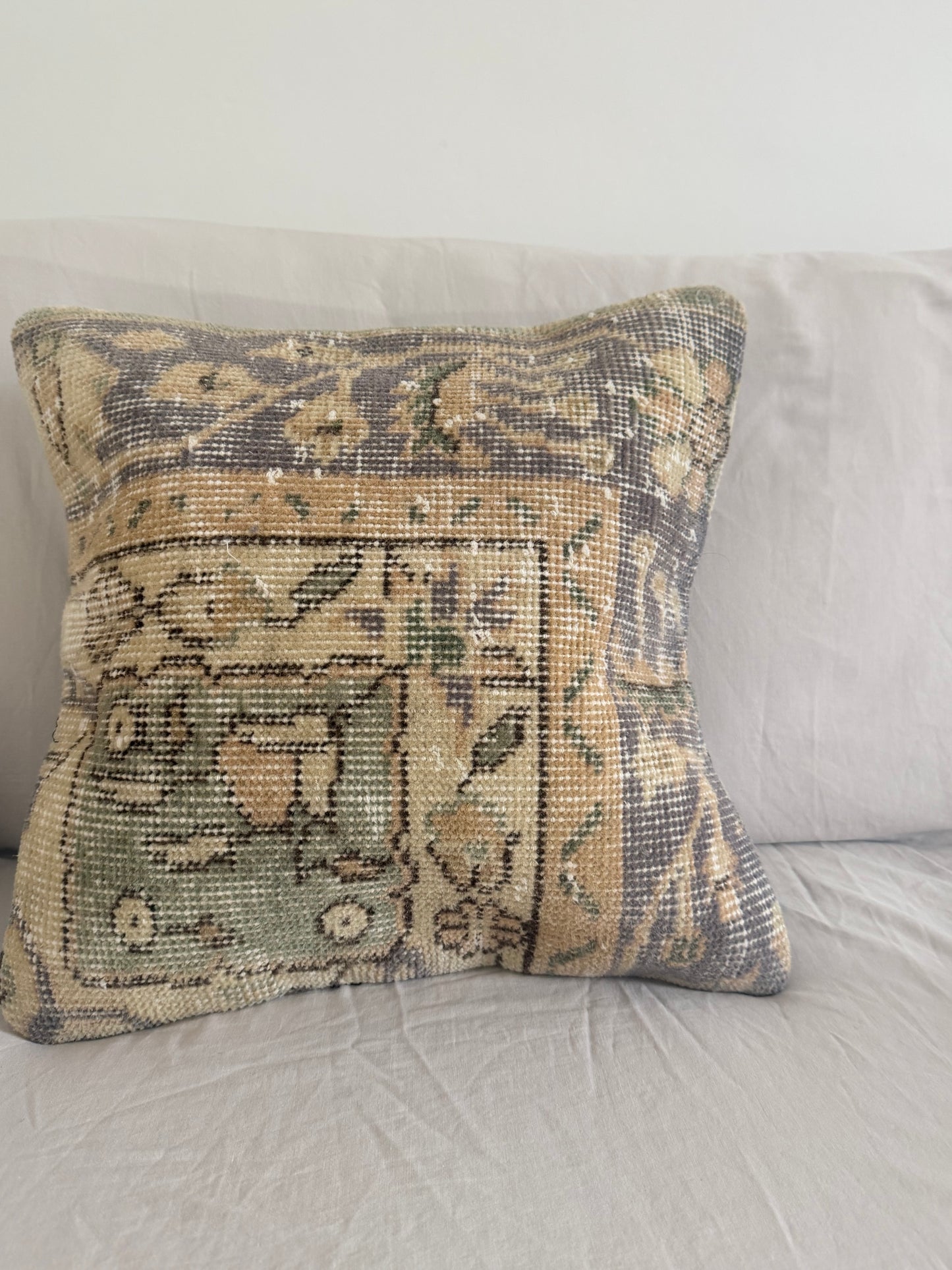 Vintage rug cushion