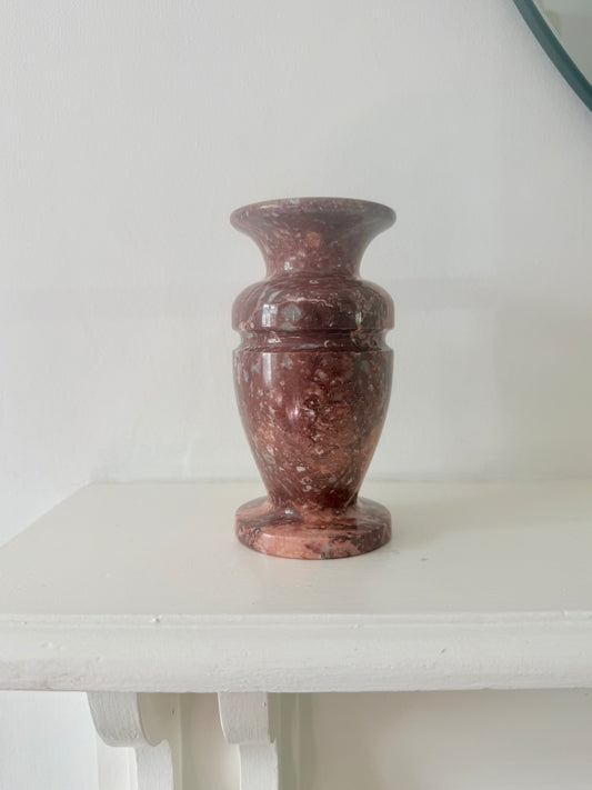 Vintage red onyx marble vase