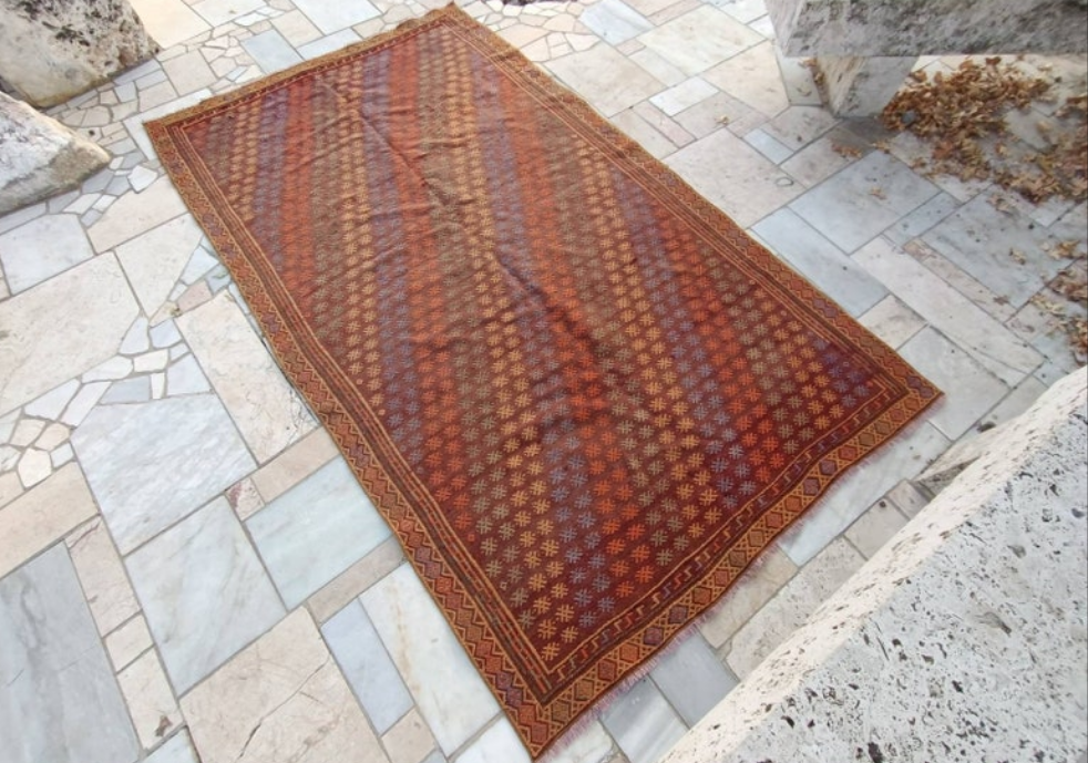 Vintage Turkish Rustic Kilim