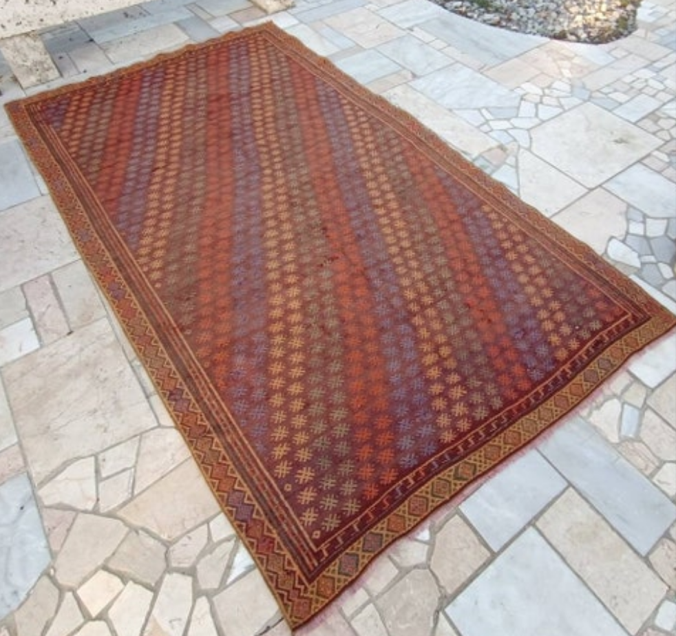 Vintage Turkish Rustic Kilim