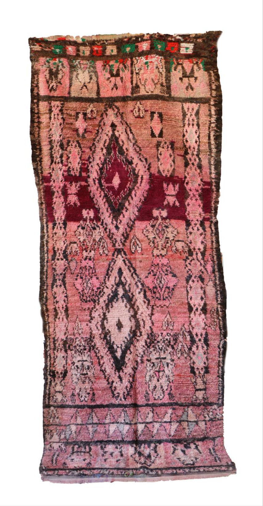 Vintage berry coloured moroccan rug