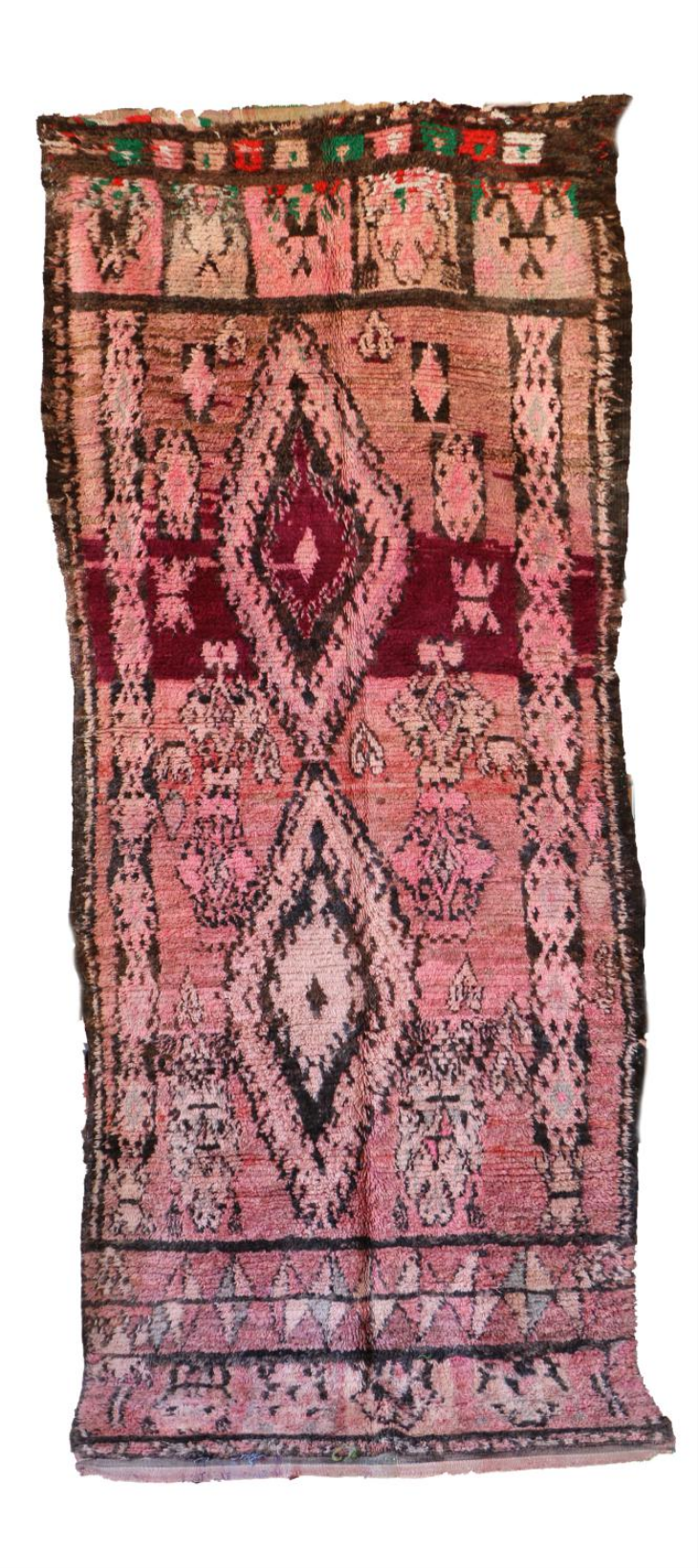 Vintage berry coloured moroccan rug