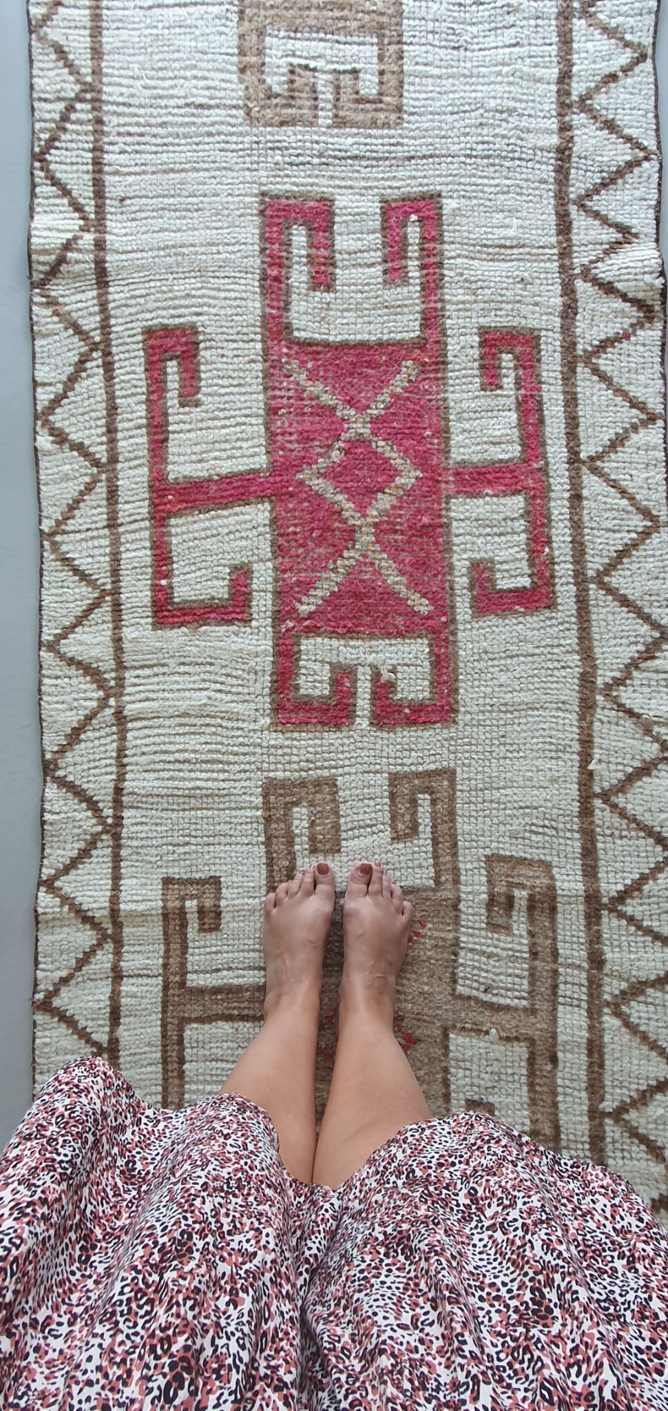 Handknotted turkish boho rug