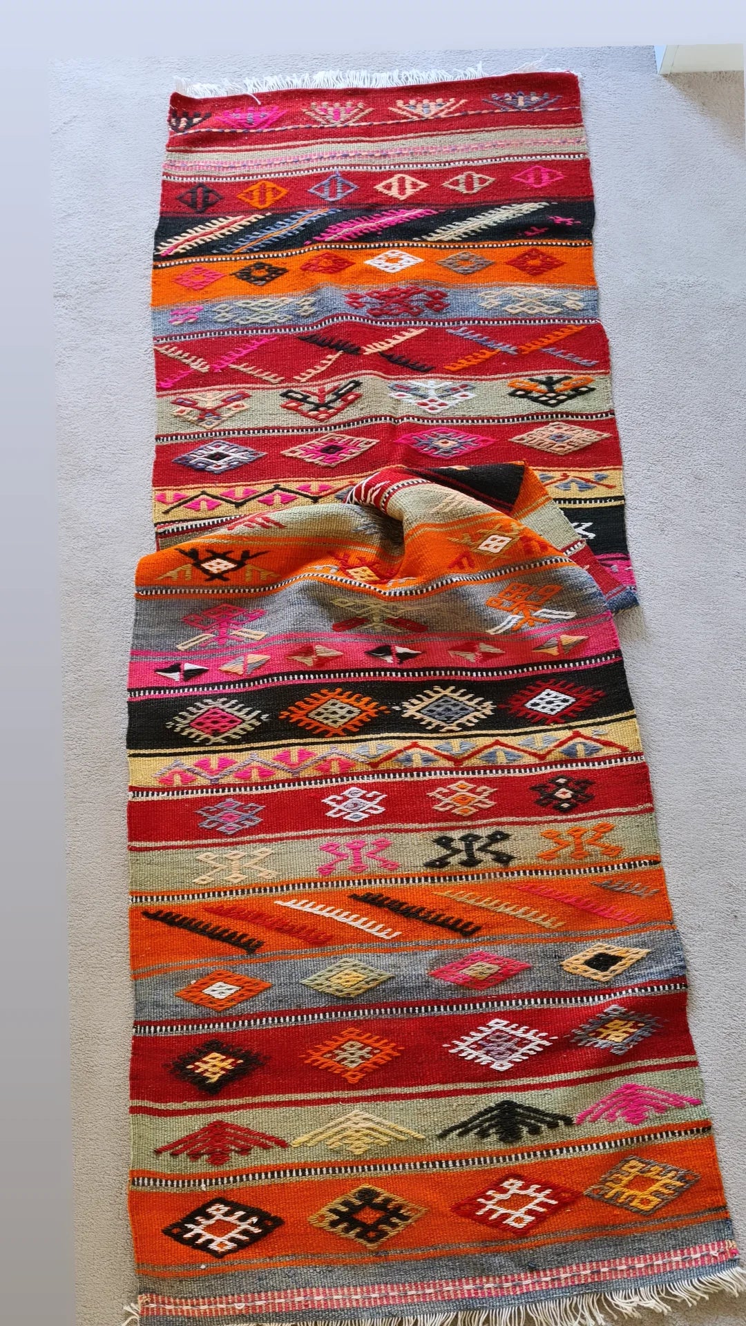 Red Vintage Kilim runner