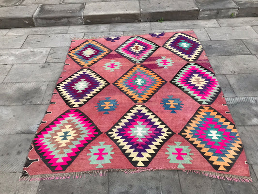 Vintage Turkish Kilim - 'Rize'