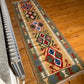 Emerald green vintage kilim