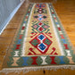Emerald green vintage kilim