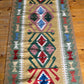 Emerald green vintage kilim