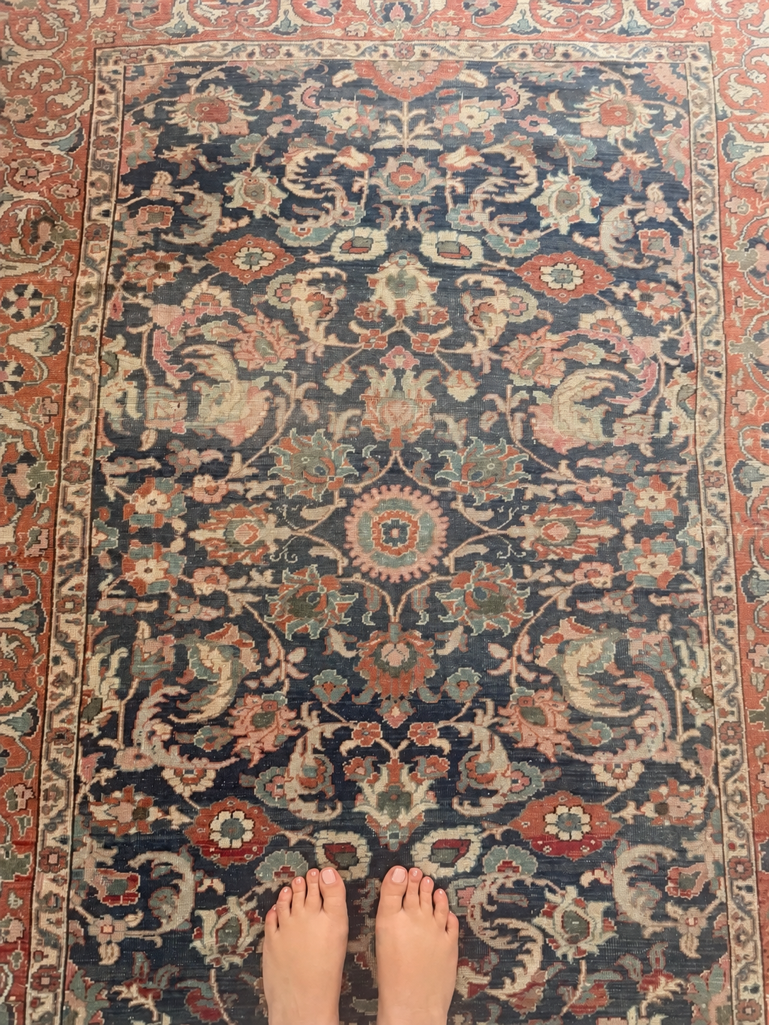 Vintage Kayseri Rug- Deep Navy