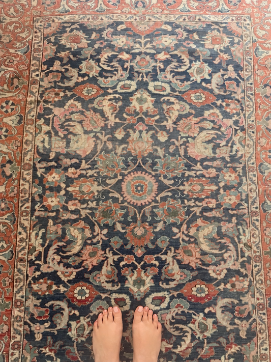 Vintage Kayseri Rug- Deep Navy