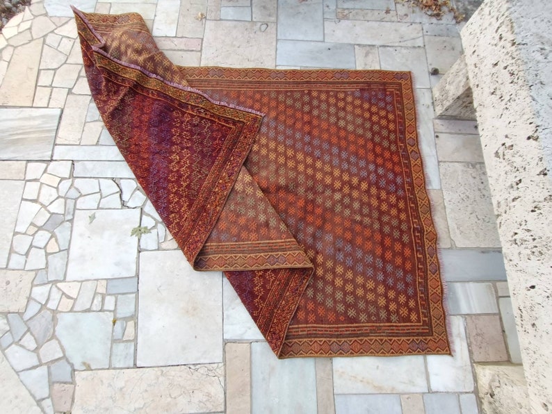 Vintage Turkish Rustic Kilim