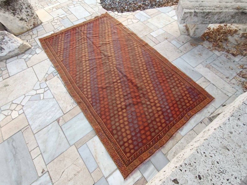 Vintage Turkish Rustic Kilim