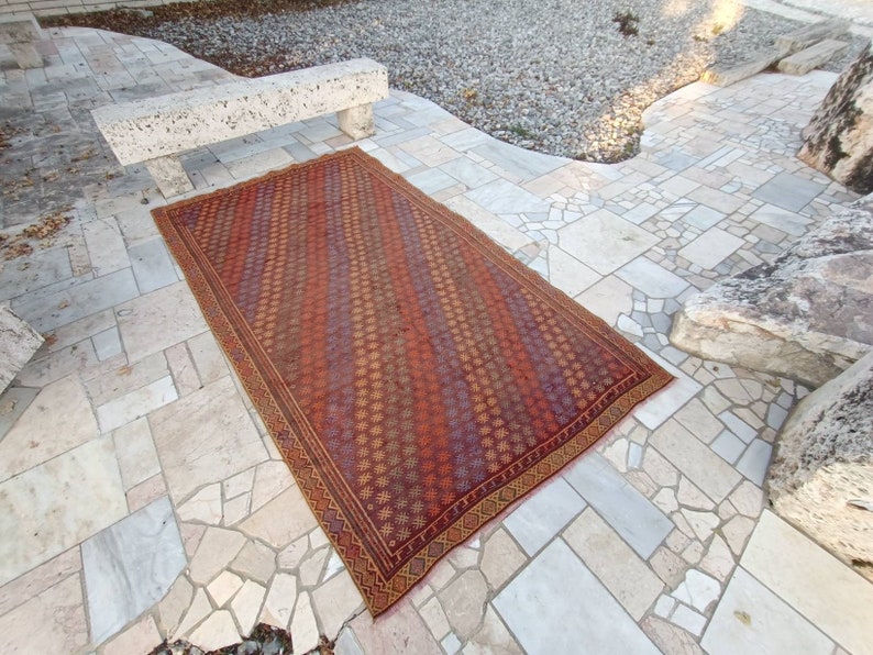 Vintage Turkish Rustic Kilim