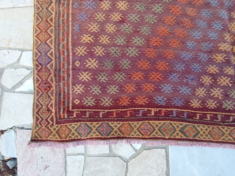 Vintage Turkish Rustic Kilim