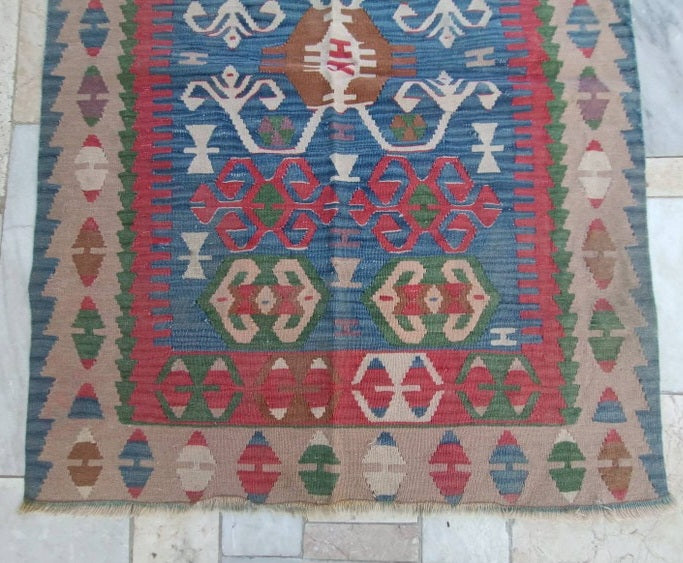 Vintage Turkish Kilim -Baris'