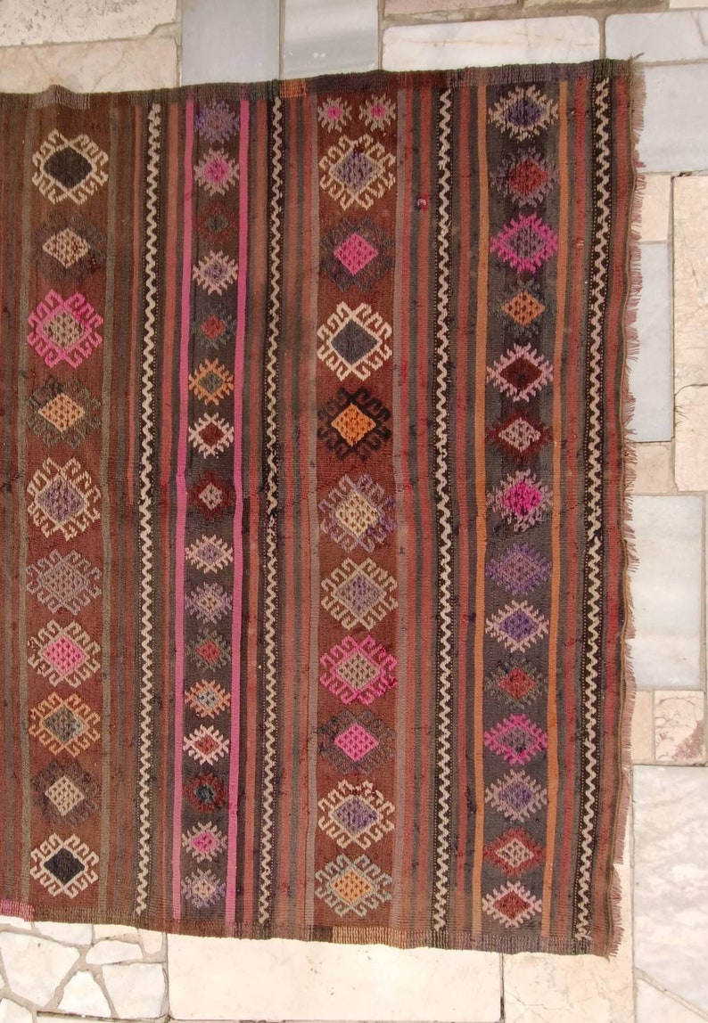 Vintage Handknotted Kilim -'Kas'